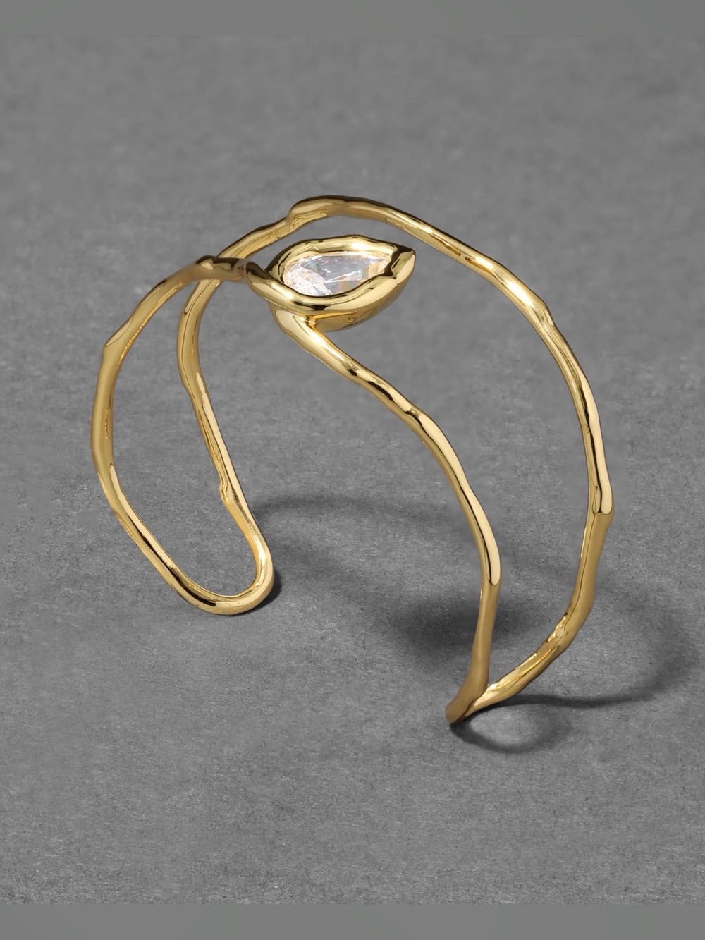 Asterales Vine Floating Cuff Bracelet Gold Clear NEW Alexis Bittar AU06 - Picture 2 of 9
